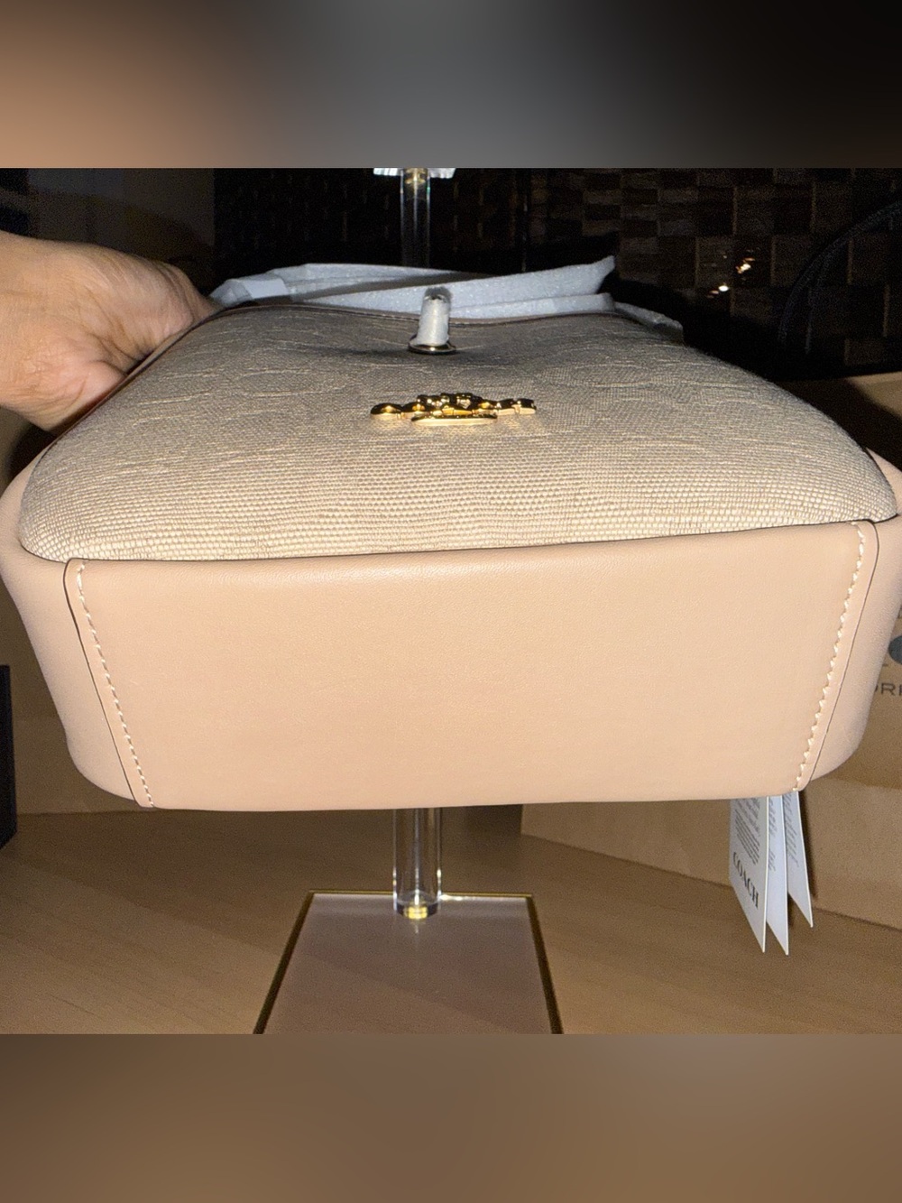 Coach Outlet Hadley Mini Crossbody Bag With Signature Canvas - Picture 14 of 16